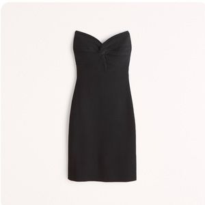 Abercrombie & Fitch Strapless Twist-Front Mini Sweater Dress
